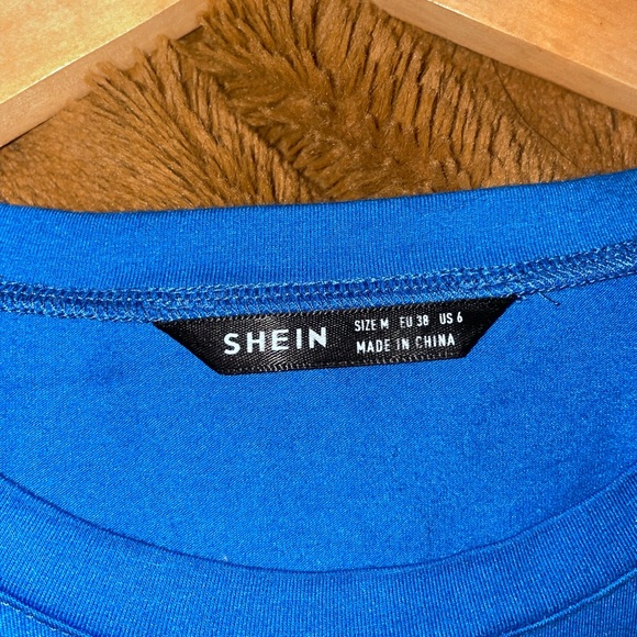 Shein Blue Tee Medium - Picture 3 of 3